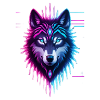 Neon-Wolf Kristallkrone