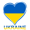 Ukraine Heart Flag Design