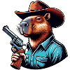 Western Capybara with Revolver
