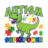 Autism Superpower Dino design