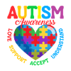 Autism Awareness Puzzle Heart