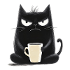 with Coffee - Cartoon Style