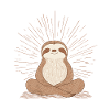 Relaxed Sloth Meditation Design