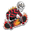 FLAMING SKATEBOARD