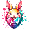 Heartbeat Easter Bunny