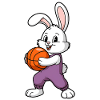 Easter Bunny Playing Basketball Easter