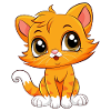 Adorable Cartoon Kitten Illustration