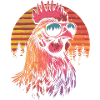 Rooster with sunglasses