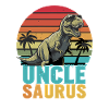 Unclesaurus Retro Dinosaur Motiv mit