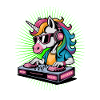 DJ Unicorn Music Rainbow Style hovedtelefoner