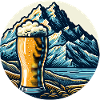 Gebirgs-Bierlandschaft Illustration