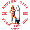 80s Surfergirl Retro Pixel Art Shirt