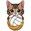 Pallavolo Gatto Divertente Pallavolo Regalo
