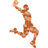 Abstract Basketball Pattern