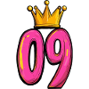 9 Numéro Jersey Couronne