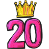 20 Number Jersey Crown