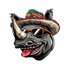 Rhino Funny Sombrero