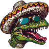 Alligator Funny Sombrero