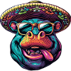 Hippopotamus Funny Sombrero