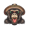 Gorilla Comic Funny Sombrero