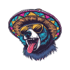 Bear Comic Funny Sombrero