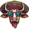 Cow Comic Funny Sombrero