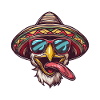 Chicken Comic Funny Sombrero