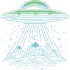 UFO Mountain Abduction - Mysteriöses Sci-Fi-Design