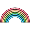Vibrant Rainbow Arch Design