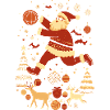 Santa Claus Basketball Christmas
