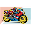 motorrad cartoonstyle