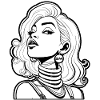 Graphic motif "Comic face"