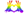 Hugs Heal Heart Hand Rainbow Pride Month LGBTQ