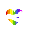 Orgoglio papà abbraccia LGBTQ arcobaleno cuore alleato abbraccio libero