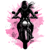 Biker Girl Bikerin Bike