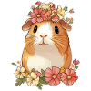 Meerschweinchen mit Blumen
