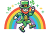 Saint-Patrick Happy Vibes Arc-en-ciel