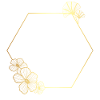 Buchstabe mit goldenem Blumenrahmen