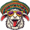 Sheep Comic Funny Sombrero