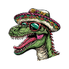 Dinosaur brontosaurus sombrero