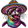 Seal Animal Funny Sombrero