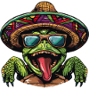 Turtle Comic Funny Sombrero