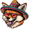 Fox Comic Funny Sombrero