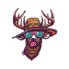 Deer Comic Funny Sombrero