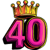 40 Numéro Jersey Couronne