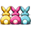 BUNTE OSTERHASEN Fröhliche Ostern