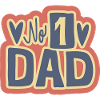 No 1 Dad Heart Design