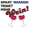 Spart Wasser trinkt Wein