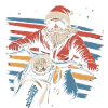 Cooler Weihnachtsmann fährt Motorrad