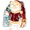 Raccoon Christmas Wine